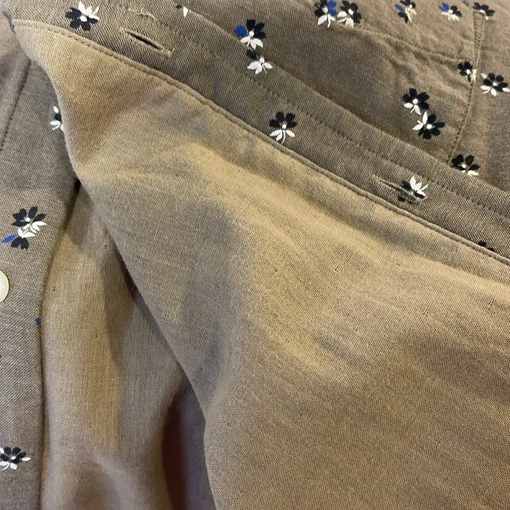 Banana Republic untucked, slim, fit, double gauze, button-down